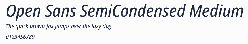 Open Sans SemiCondensed Medium