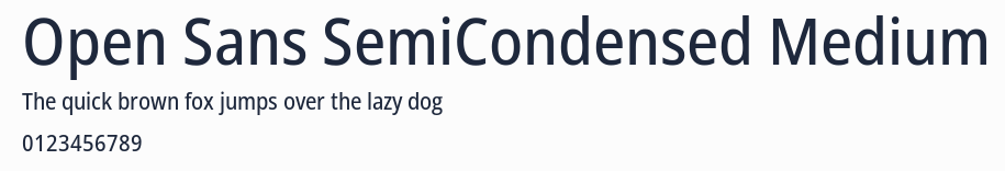 Open Sans SemiCondensed Medium