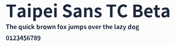 Taipei Sans TC Beta
