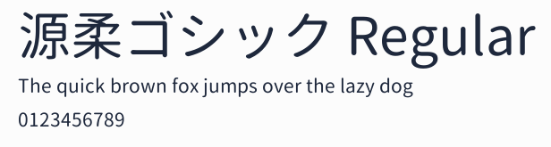 源柔ゴシック Regular