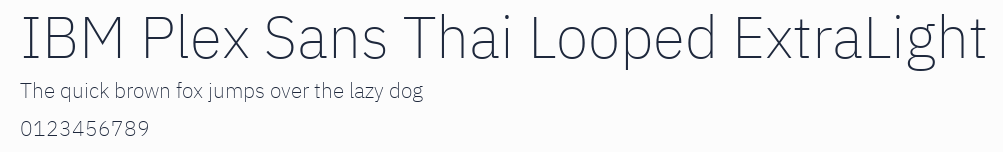 IBM Plex Sans Thai Looped ExtraLight