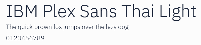 IBM Plex Sans Thai Light