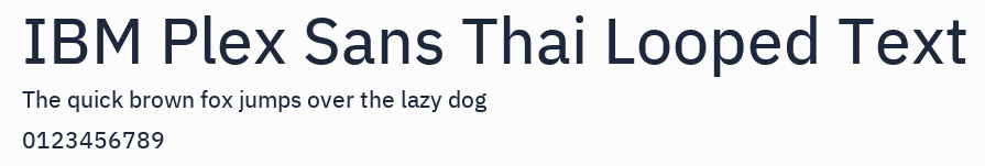 IBM Plex Sans Thai Looped Text