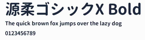 源柔ゴシックX Bold