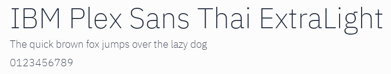 IBM Plex Sans Thai ExtraLight