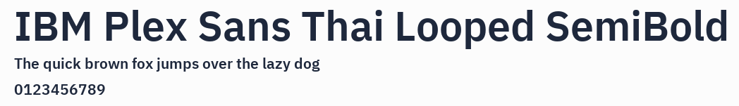 IBM Plex Sans Thai Looped SemiBold