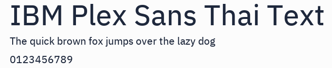 IBM Plex Sans Thai Text