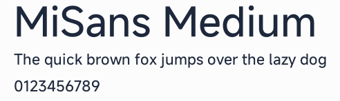 MiSans Medium