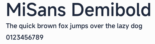 MiSans Demibold