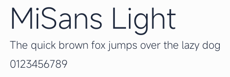 MiSans Light