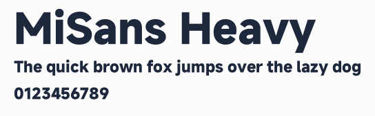 MiSans Heavy