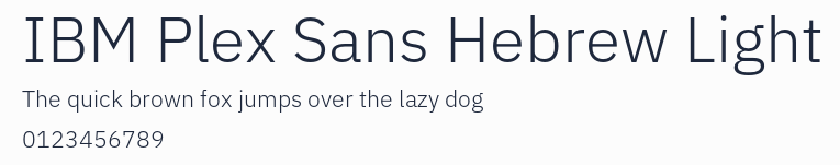 IBM Plex Sans Hebrew Light