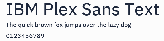 IBM Plex Sans Text