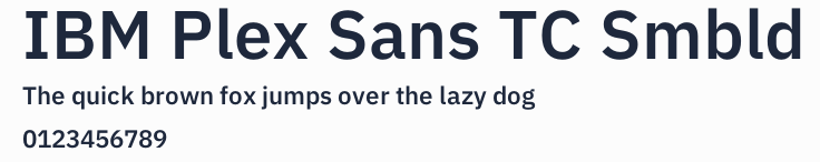 IBM Plex Sans TC Smbld