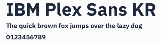 IBM Plex Sans KR