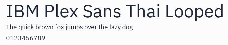IBM Plex Sans Thai Looped