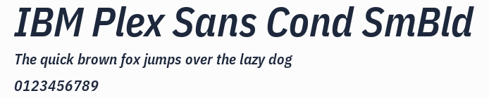 IBM Plex Sans Cond SmBld