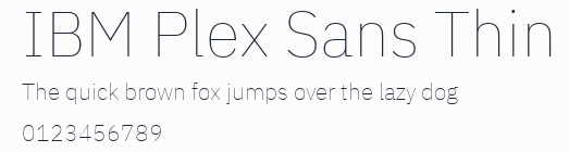 IBM Plex Sans Thin