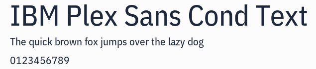 IBM Plex Sans Cond Text