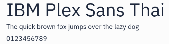 IBM Plex Sans Thai