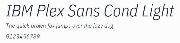 IBM Plex Sans Cond Light