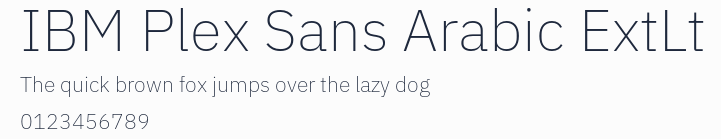 IBM Plex Sans Arabic ExtLt
