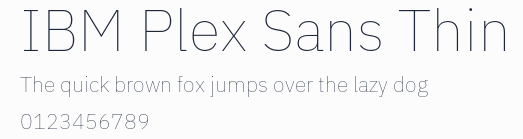 IBM Plex Sans Thin