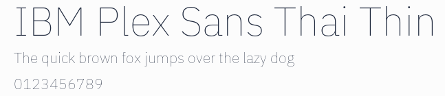 IBM Plex Sans Thai Thin