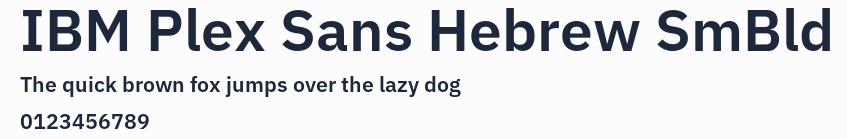 IBM Plex Sans Hebrew SmBld