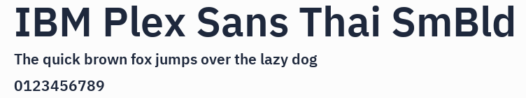 IBM Plex Sans Thai SmBld