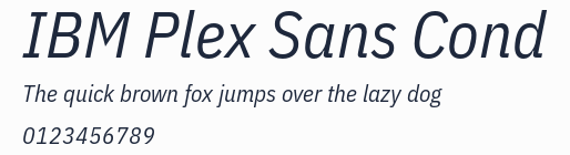 IBM Plex Sans Cond