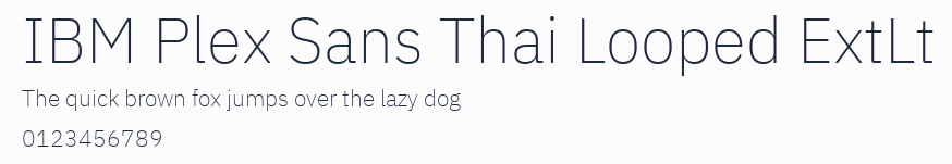 IBM Plex Sans Thai Looped ExtLt