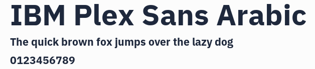IBM Plex Sans Arabic