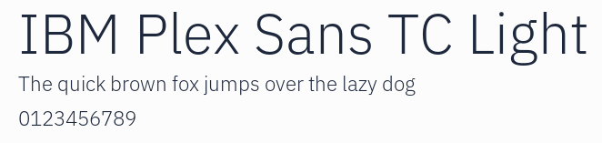 IBM Plex Sans TC Light