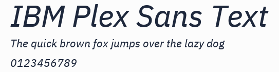 IBM Plex Sans Text