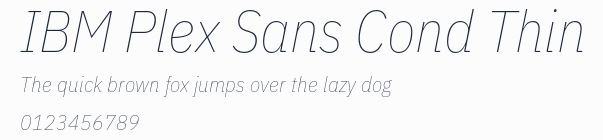 IBM Plex Sans Cond Thin