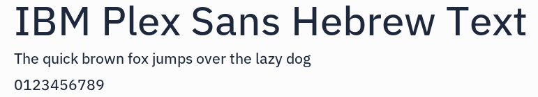IBM Plex Sans Hebrew Text