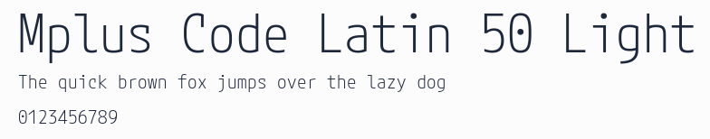 Mplus Code Latin 50 Light