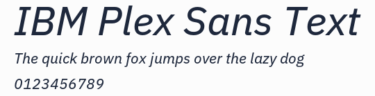 IBM Plex Sans Text