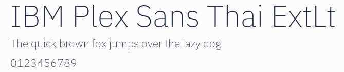 IBM Plex Sans Thai ExtLt
