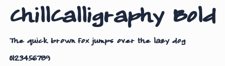ChillCalligraphy Bold預覽圖