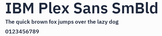IBM Plex Sans SmBld