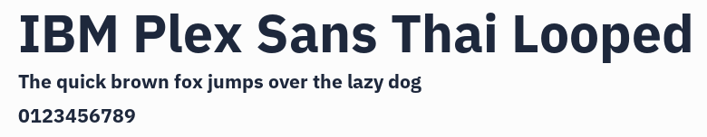 IBM Plex Sans Thai Looped