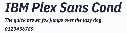 IBM Plex Sans Cond