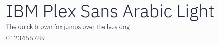 IBM Plex Sans Arabic Light