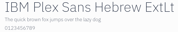 IBM Plex Sans Hebrew ExtLt
