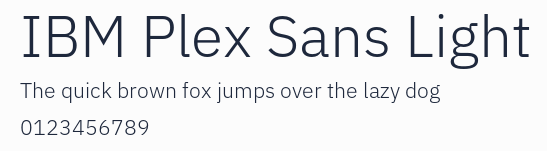 IBM Plex Sans Light