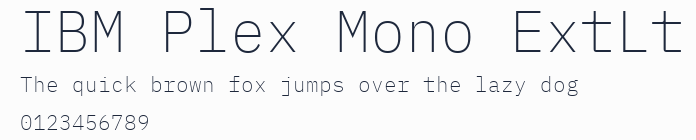 IBM Plex Mono ExtLt