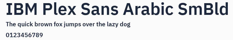 IBM Plex Sans Arabic SmBld