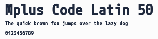 Mplus Code Latin 50